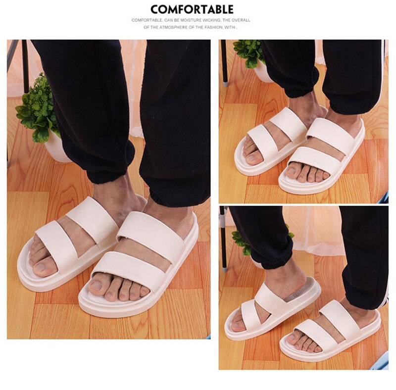 Homens sapatos chinelos mulher casa interior chinelos de praia ao ar livre flip flops plana sapatos verão slides pantoufle homme