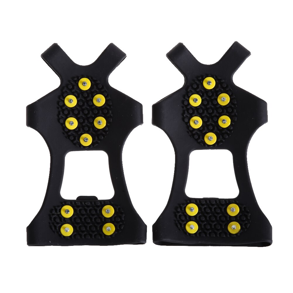 10 Stud Universal Ice Snow Shoe Spikes Grips Cleats Crampons Winter Climbing Safety Tool Anti Slip Shoes Spikes Cover S M L XL: L