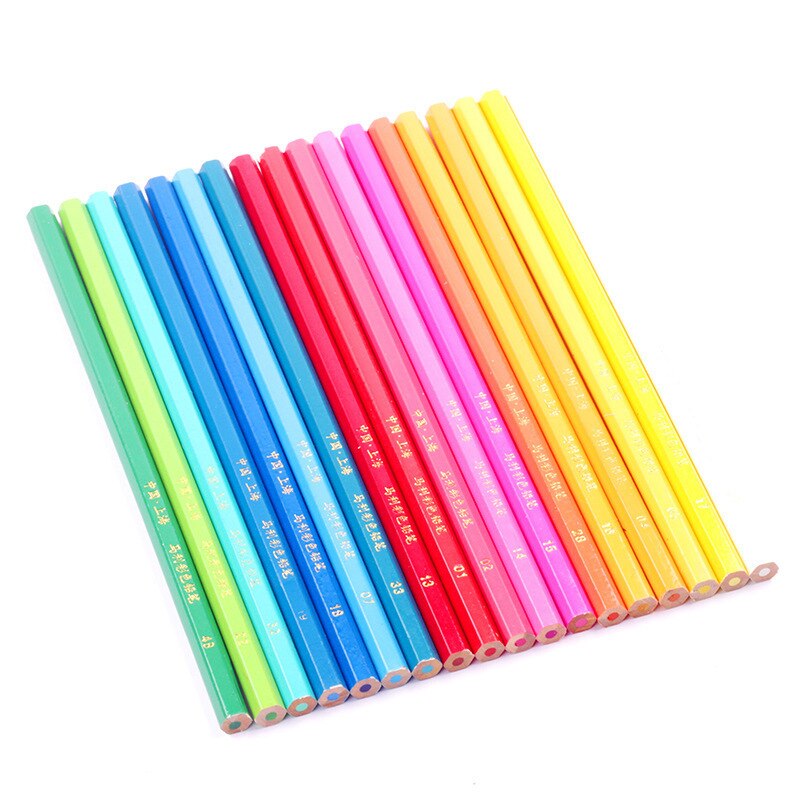 12/18/24/36 Color Painting Pencil Log Material Training Children's Painting Set Beginner Sketch School Art Supplies