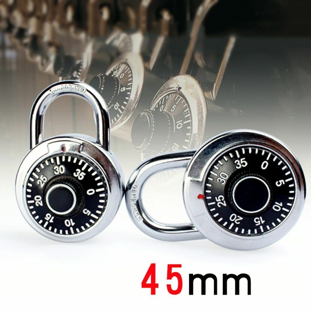 Rotary Padlock Digit Combination Code Lock Safe Dial Number Luggage Security