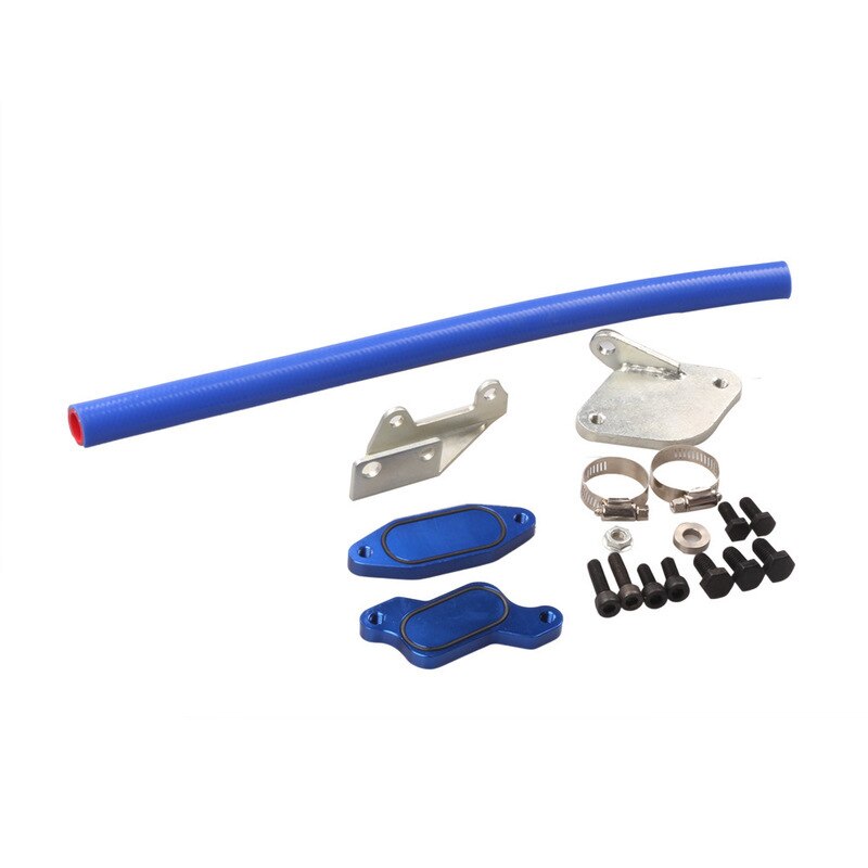 1Set Car EGR Cooler Throttle Valve Delete Kit parts Turbo diesel engine For 2006-07 Chevrolet LBZ6.6l Duras car accessories: Blue