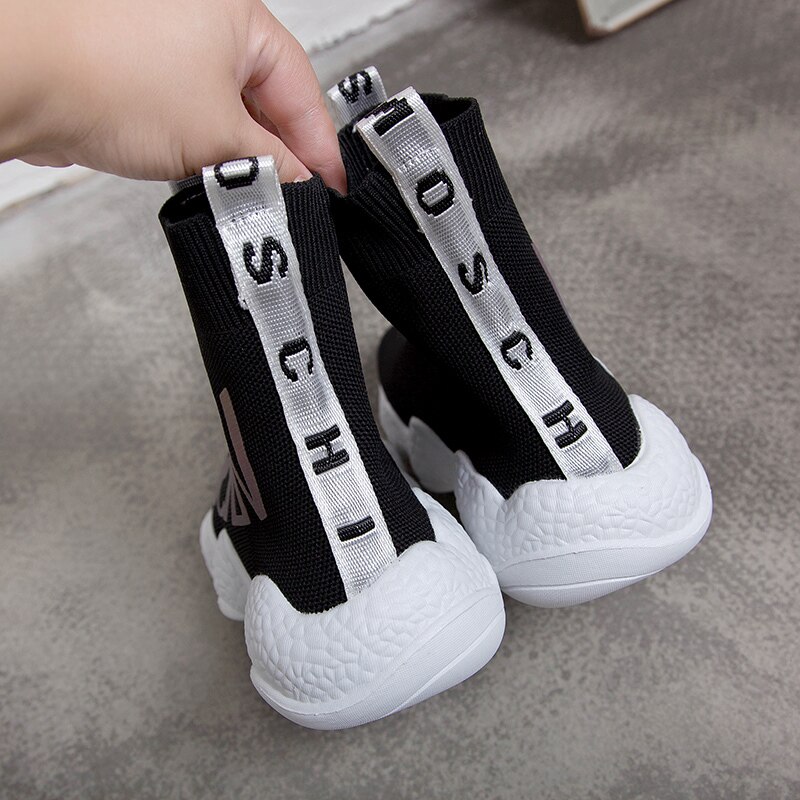Unterhose Auf hoch oben Damen Reflektierende Schuhe Bequeme Flache Schuhe Frauen lässig Schuhe Turnschuhe Frauen Wohnungen Schuhe Socken Schuhe W