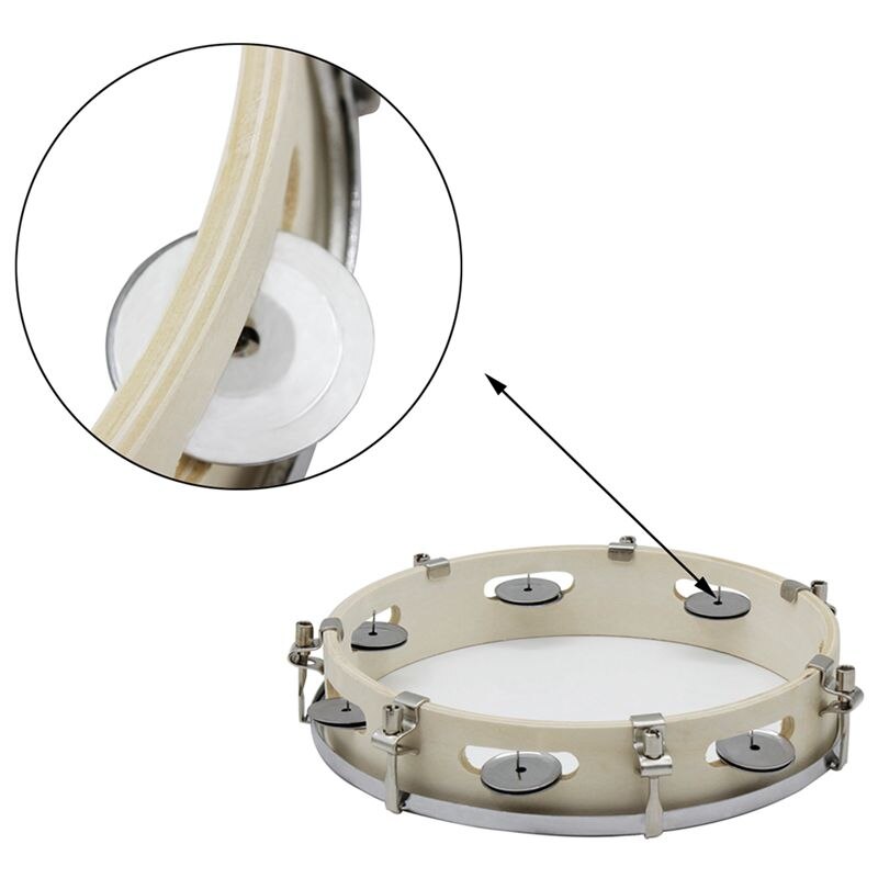 10 In Tamboerijn Capoeira Lederen Drum Tamboerijn Samba Brasil Houten Tamboerijn Precussion Muziek Instrument Voor Verkoop 150 D
