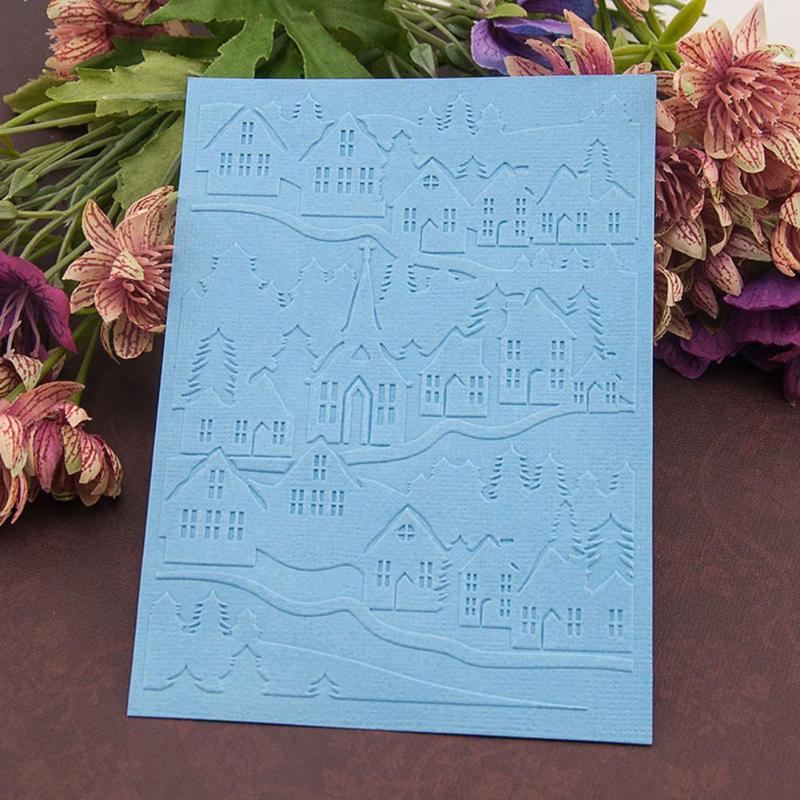 Christmas 1PCS Plastic Template Embossing Folder For Scrapbooking Photo Album Paper Card Craft Card Making Wedding Decoration
