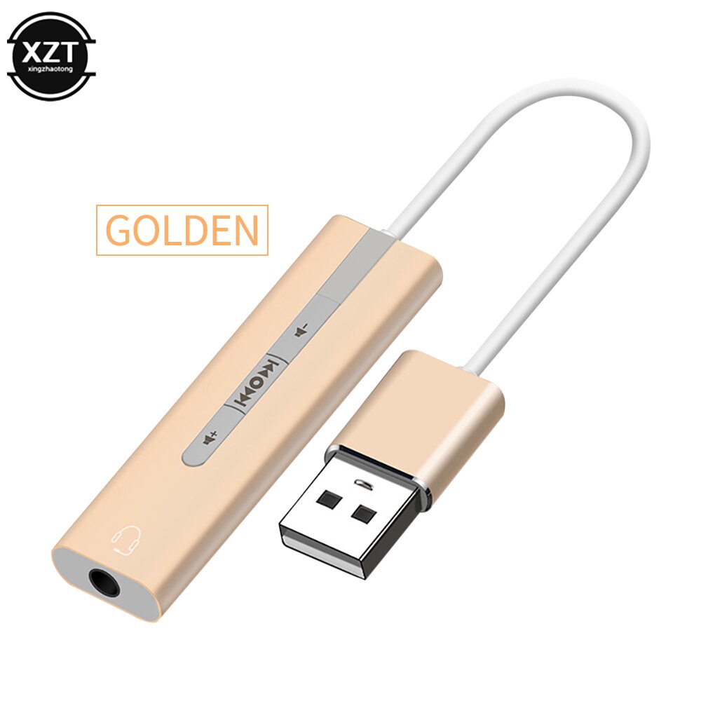 Scheda Audio USB esterna 2 in 1 adattatore 7.1 da USB a 3.5mm Audio cuffie Audio 3D microfono Jack da 3.5mm per PC portatile: gold