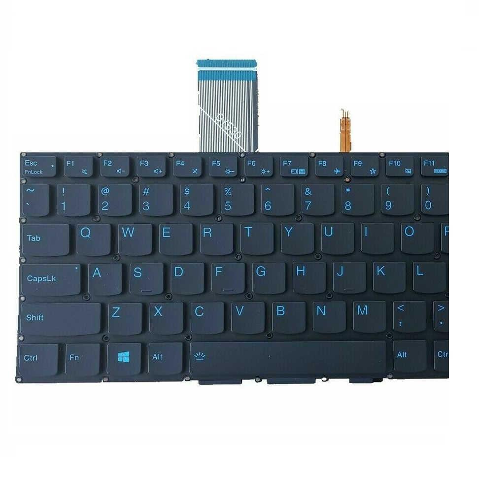 US For Lenovo Ideapad Gaming 3-15ARH05 3 15IMH05 Laptop Replace Keyboard Backlit BLUE LETTERS English