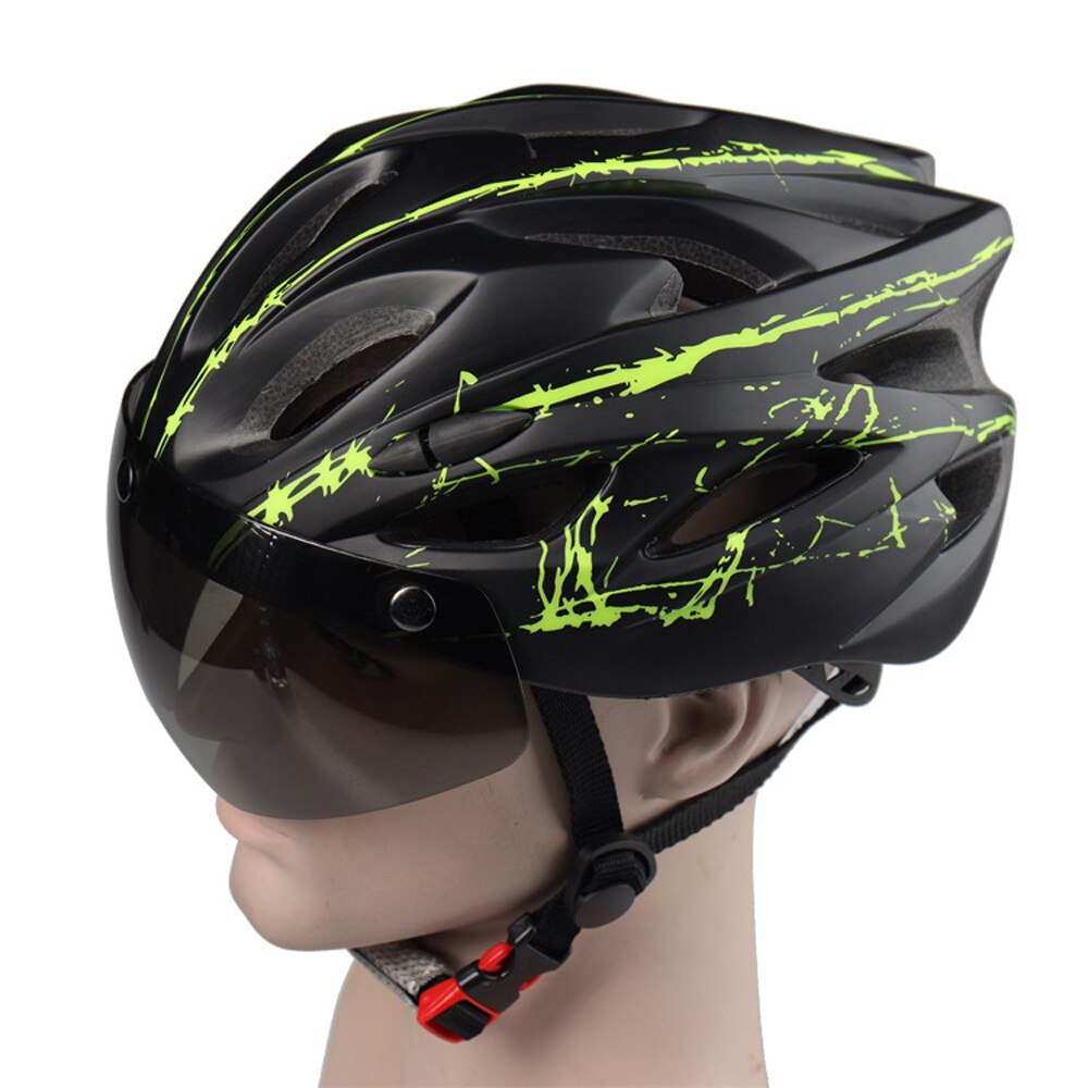 250g Fahrrad Helm Mit Brille Rennrad Fahrrad Sport Sicherheit Helm Reiten Männlichen Rennen in-Schimmel Zeitfahren Helm