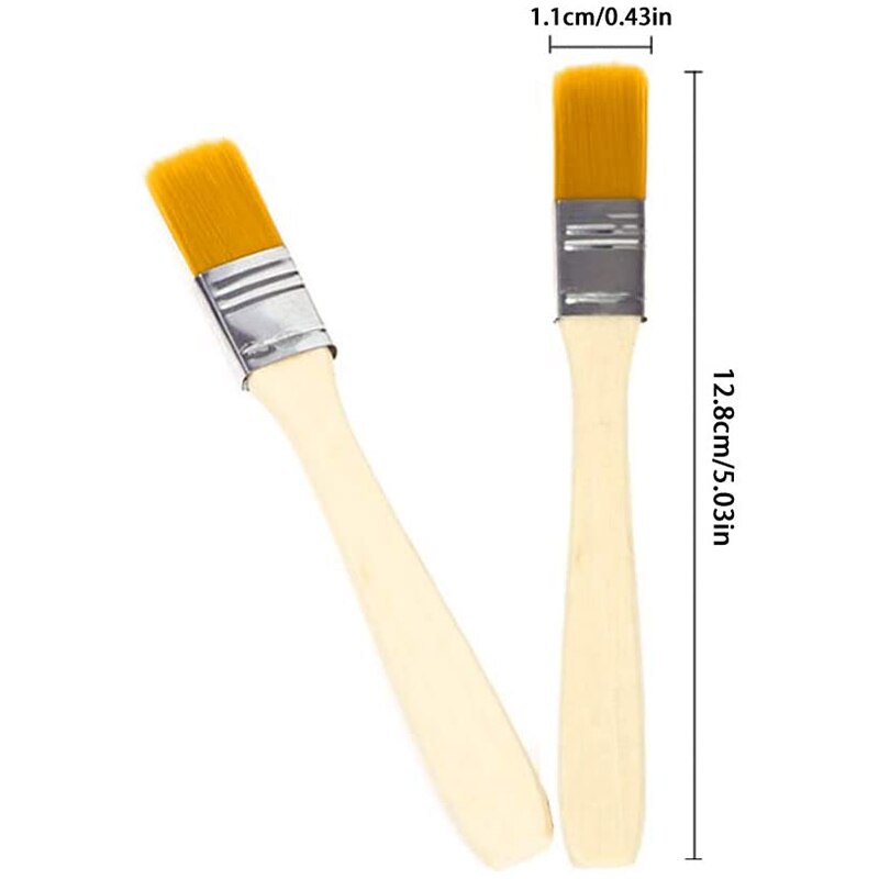 30 Stuk Verf Borstel Met Houten Handvat, Borstel Voor Reiniging En Stofverwijdering, gloss Verf Borstel, Olie Borstel