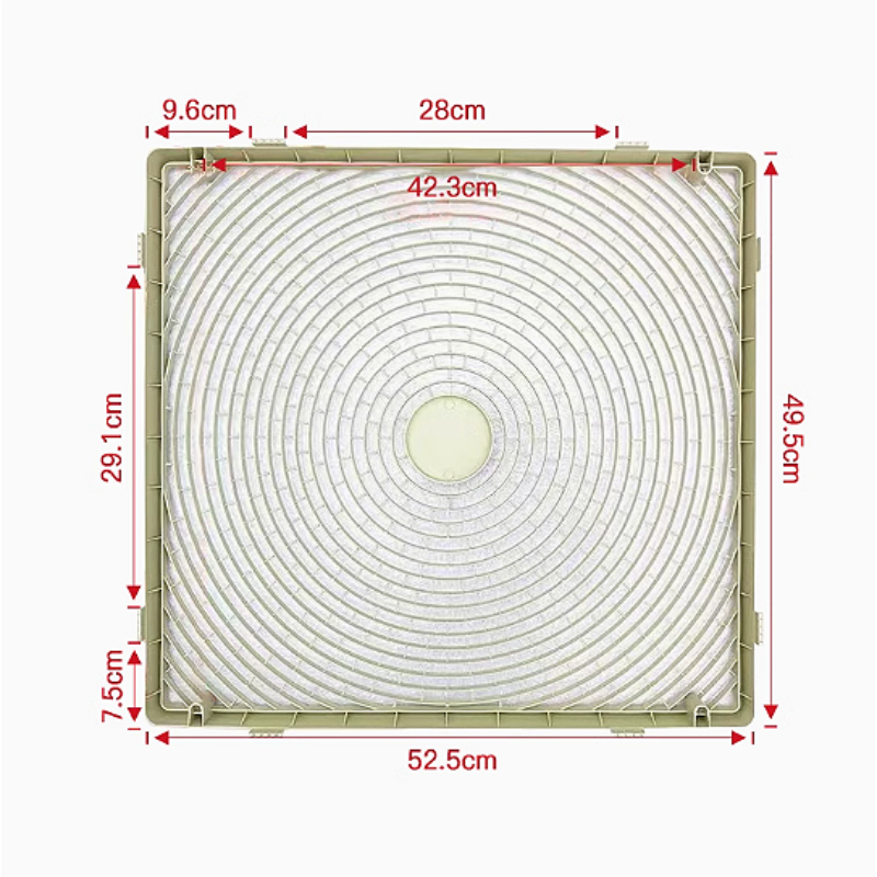 Cubierta de red de aire acondicionado para unidad exterior de 1p, 1,5p, 2p, tapa frontal de aspa de ventilador de rejilla cuadrada, reemplazo de ajuste de 43x4 48,2x48,2/52,2x49,5 cm