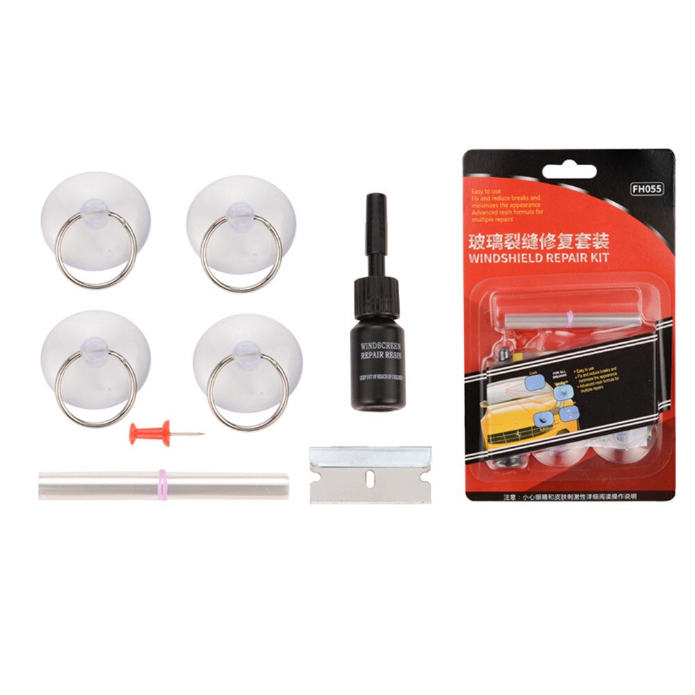 Car Repair Kit Agent Windshield Repair Kit DIY Car Tool Glass Scratch Crack Restore Window Glass Repair Resin Curing Glue: white