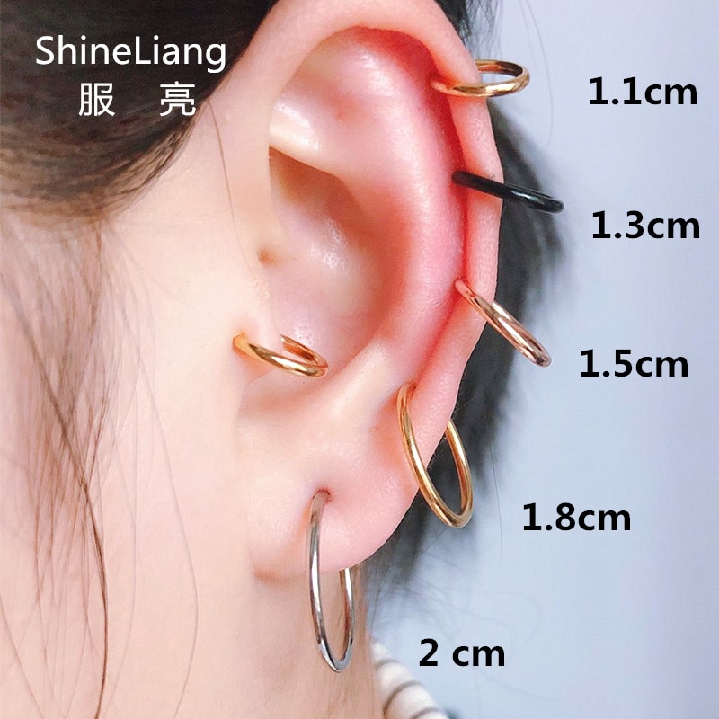 Ear clip without piercing Earrings for women Jewellery Star Beautiful girl gold silver Pentagram youth student Earrings