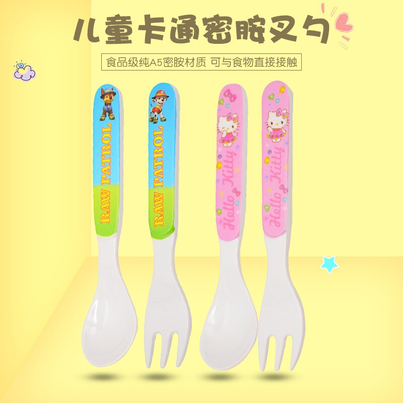 Fourchette aliments pour enfants | Couverts de manger pour bébés, cuillère de pratique pour bébé, fourchette de nourriture pour enfants, complément alimentaire, formation cuillère portable