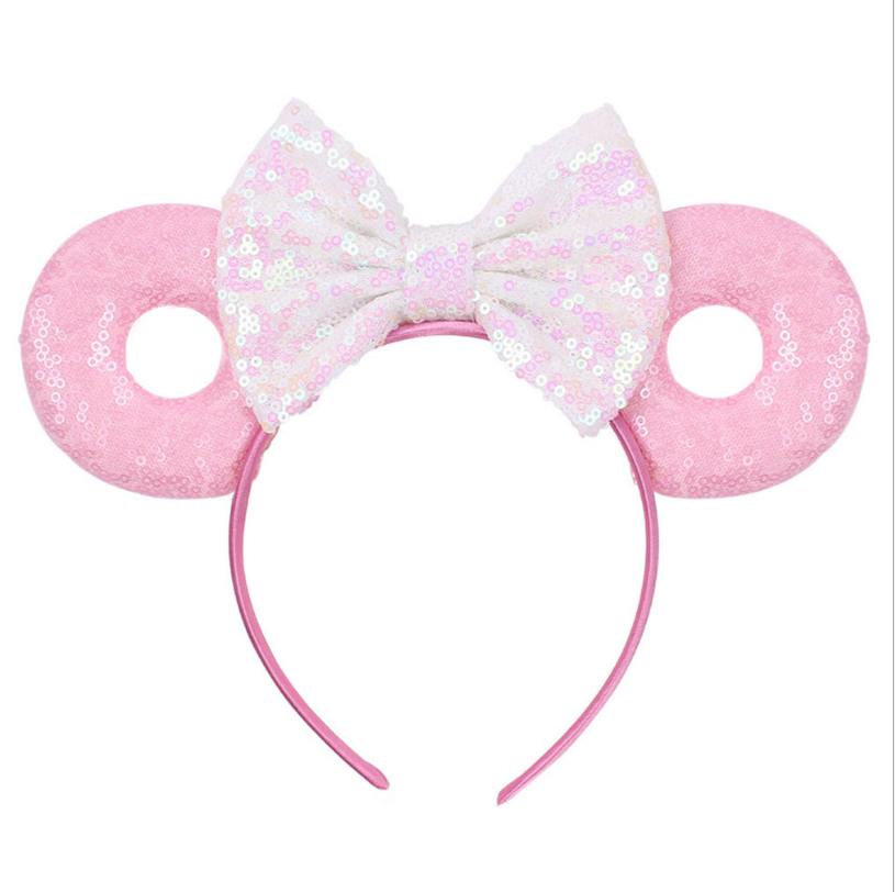 Meisje Kid Haar Hoepel Band Donut Muis Oren Boog Knoop Party Accessoires Hoofdband: 1