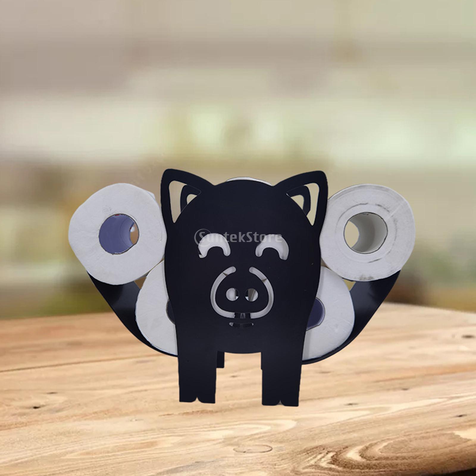 Mouton Toilette Porte-Rouleau Papier Support Salle De Bain Étagère Organisateur Papier Hygiénique Mural Support De Rangement Cuisine Ménage Accès: Pig