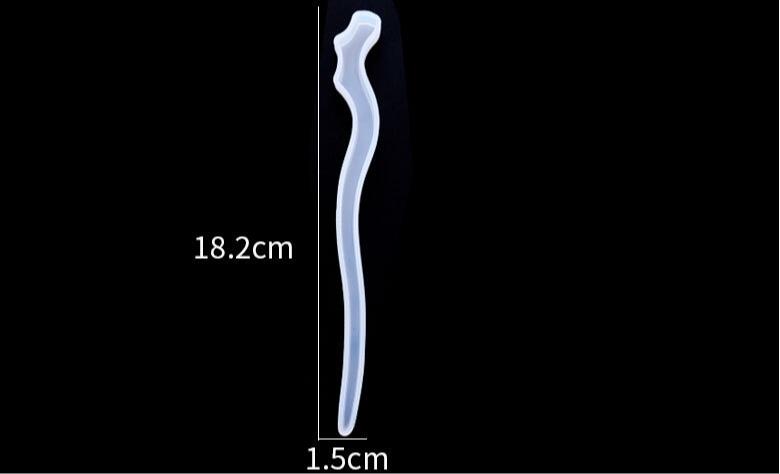 Haarspeld Siliconen Mal Haar Stick Resin Mould Uv Hoofdtooi Haar Pin Epoxy Hars Gieten Mallen Voor Sieraden Haar Clips Tool vinden: 5
