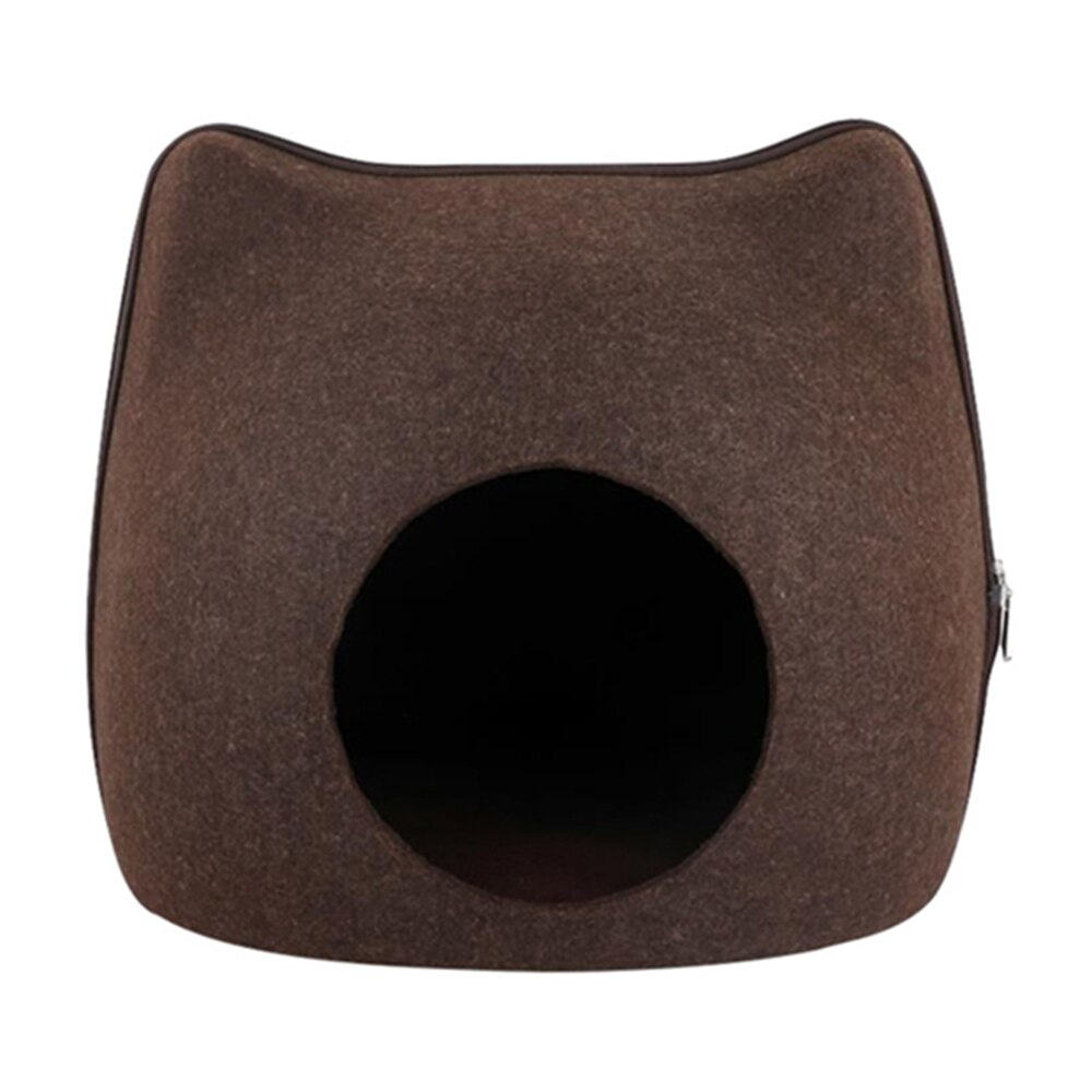 Hond Kat Bed Cave Slaapzak Vilt Doek Huisdier Huis Nest Kat Mand Producten Met Kussen Mat Voor Katten Dieren levert: H25088BR