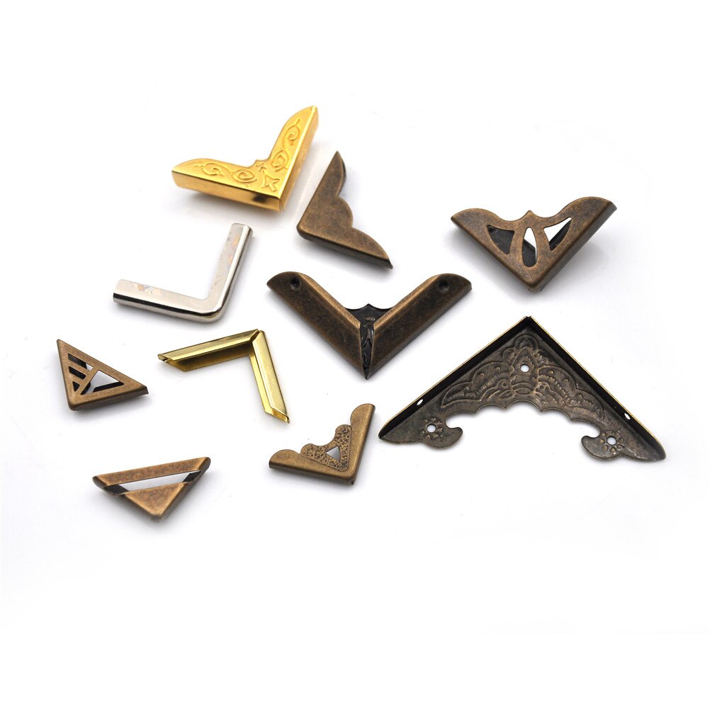 12PCS Metal Book Corner Scrapbooking Albums Menus Folders Protectors