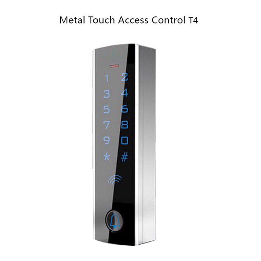 RFID Access Control Metal Touch Screen Standalone Access Controller Waterproof T4 anti-vandal WG26 Input output 125MHZ card