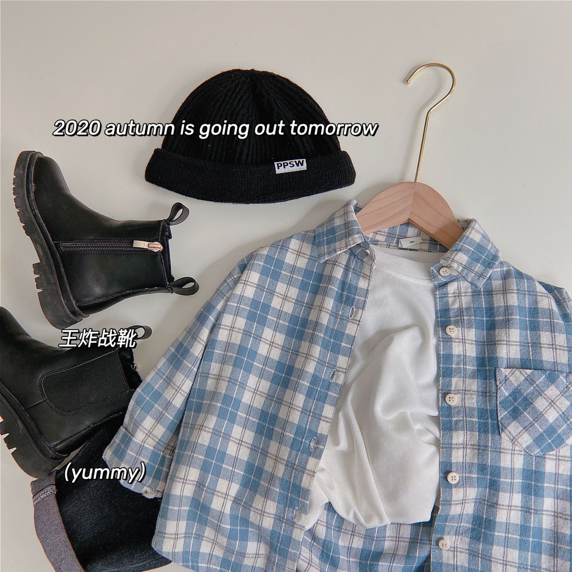 Camicia per bambini 2021 autunno coreano nuovi bambini indossano camicia casual reticolare blu per ragazzi e ragazze: 2T