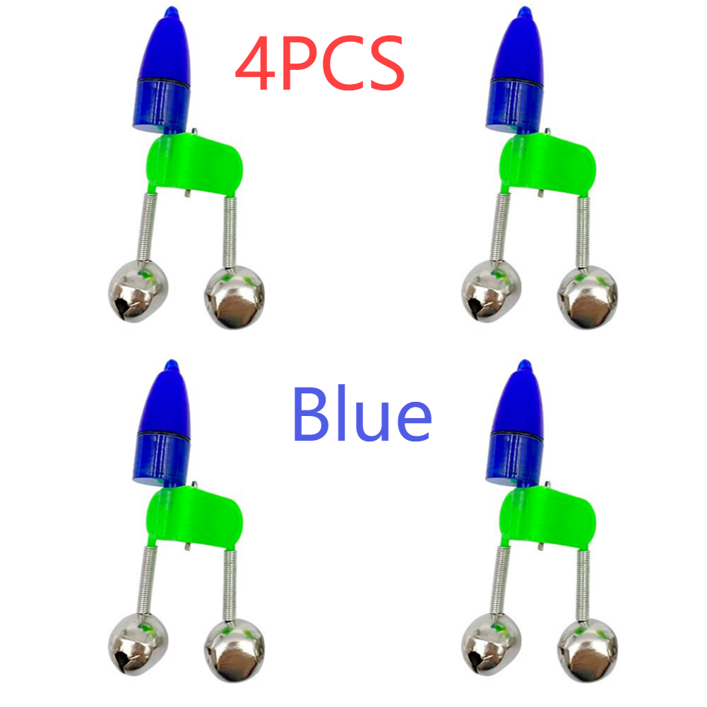 Cascabeles de pesca, caña de pescar nocturna, cebo para morder, luz de alarma, sonajero de pesca, picador de caña, accesorio de pesca de advertencia, 1-4 Uds.