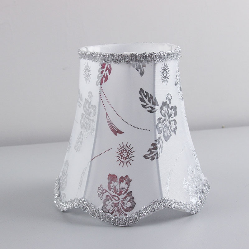 Zilveren Bloemen Stof Licht Shades Hanger Handgemaakte, Wandlamp Tinten, E27 Gat 4.2Cm