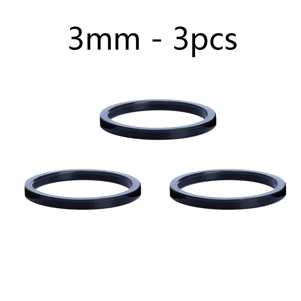 Risico 2/3/5Mm Aanpassing Aluminium Fiets Vork Wasmachine Stem Headset Spacers Verhogen Stuur Ring fietsen Accessoire: 3MM 3PCS