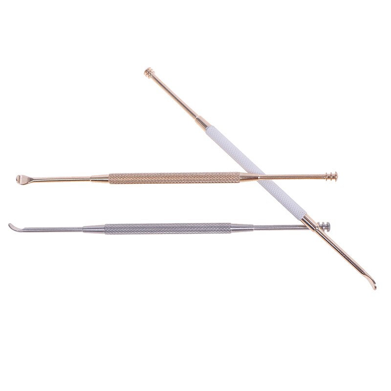 Double-Ended Rvs Spiraal Oor Pick Lepel Oor Wax Verwijderen Cleaner Oor Tool Multifunctionele Draagbare