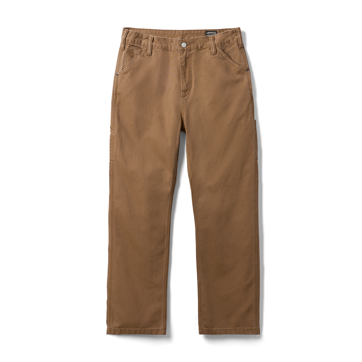 SIMWOOD 2025 Lente Losse Relax 12 oz Canvas Stof Timmerman Broek Mannen Gewassen Vintage Broek: 31 / YELLOW