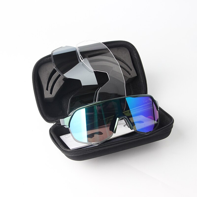 Outdoor Cycling 100 s2 occhiali da sole da uomo bici occhiali Anti-UV moto sport Mountain Bike UV400 Set di occhiali fotocromatici: A8
