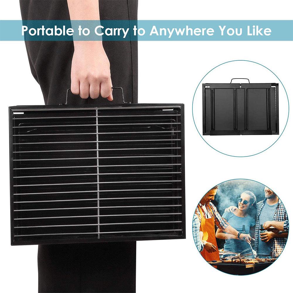 Household BBQ Outdoor Grill Foldable Mini DIY Grill BBQ Grill Picnic Party Folding Charcoal Kithchen Tool Lightweight Portable