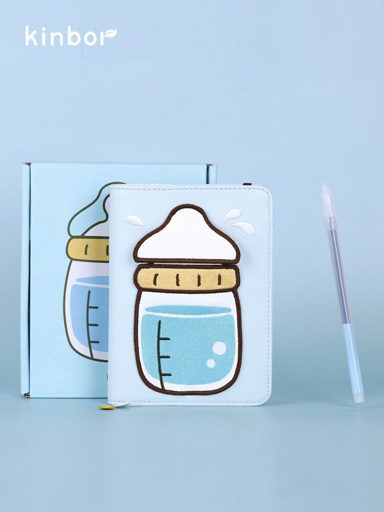 Kinbor Cute A6 Notebook Notepad Record Book Self-Discipline Punch Handbook Girl Efficiency Plan Schedule Set