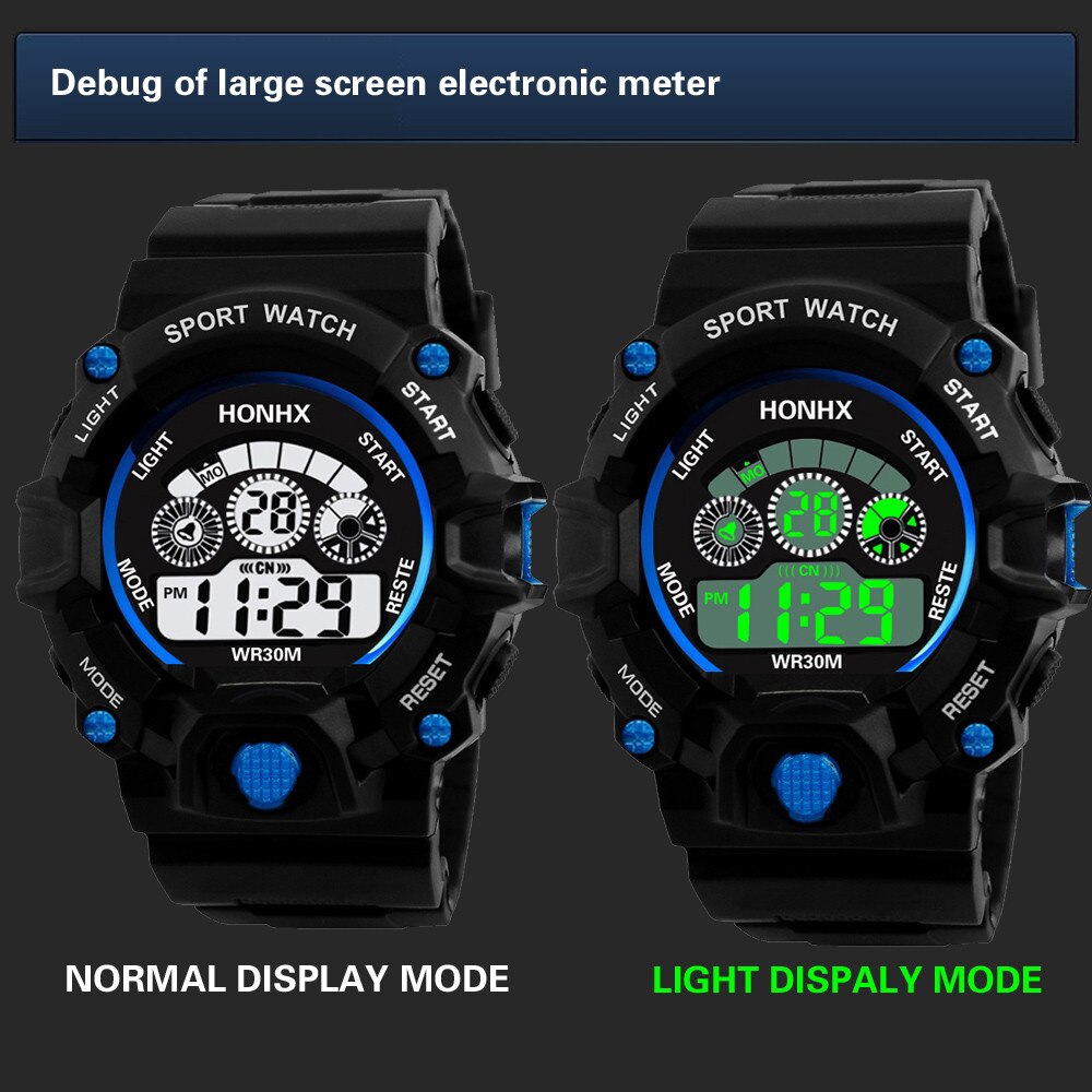 Elektronische Horloge Dubbele Tijd Digitale Display Sport Horloge 30M Waterdicht Horloge Voor Mannen Siliconen Band Horloge Hombre Reloj