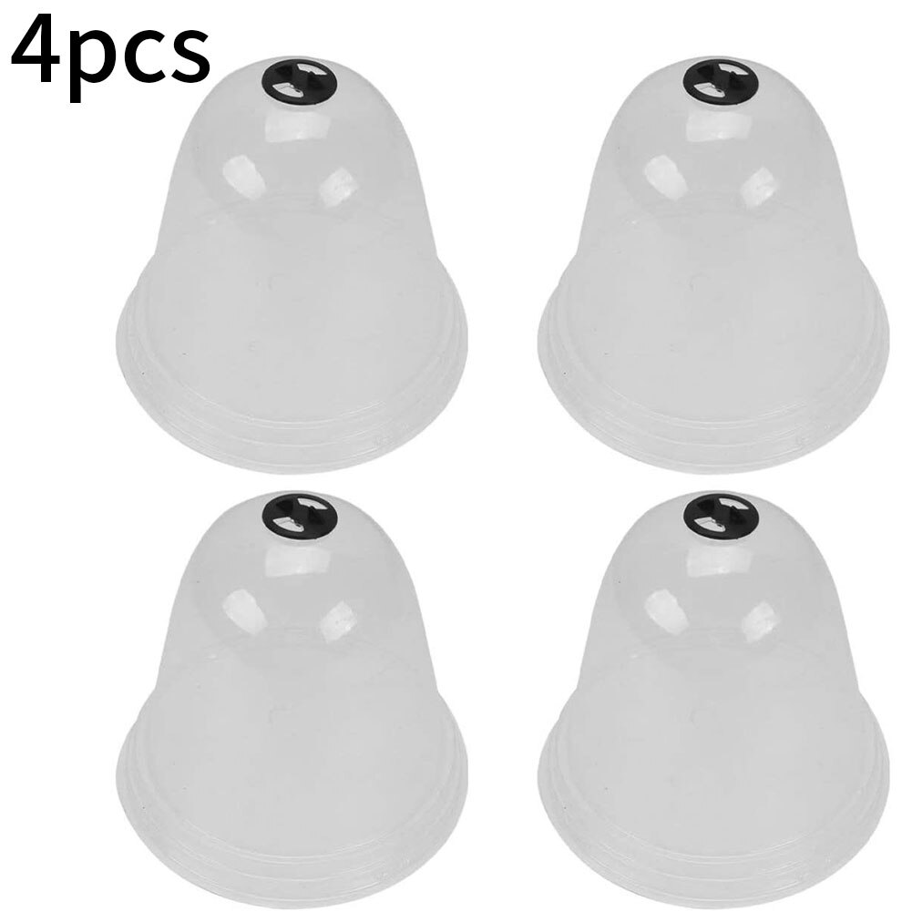 4PCS Plant Dome Bell Cover Anti-Freeze Transparent Plastic Greenhouse For Outdoor Garden Backyard Mini Protector Cover