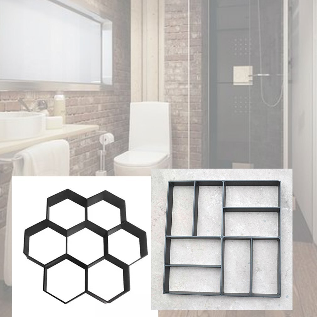 Moldes de piedra de pavimentación para jardín Diy, máquina para caminar en el Patio, piedra paso a paso, molde de adoquín de hormigón, molde para construir pavimentos reutilizable