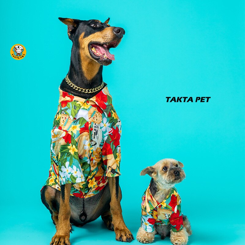 Bull Terrier – vêtements fins pour animaux de compagnie, motif de chat et chien hawaïen, chemises pour animaux de compagnie, chiot, grand chien