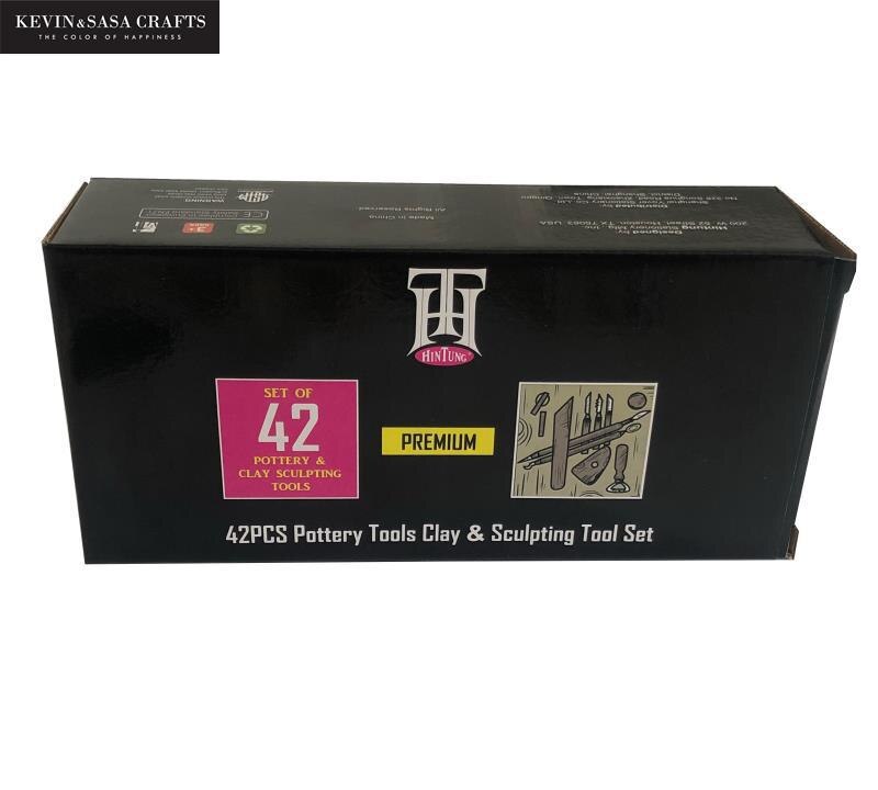 42pcs/set Pottery Tools Clay And Sculpting Tool Set Art Supplies For Artist Art Box Presented By Kevin&amp;sasa Crafts