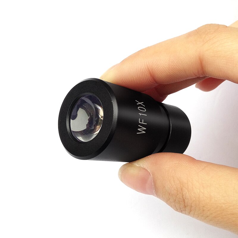 Ocular Ramsden de Campo Amplio WF10X para microscopio biológico, tamaño de montaje de 23,2mm, campo de 16mm, con o sin retícula de micrómetro