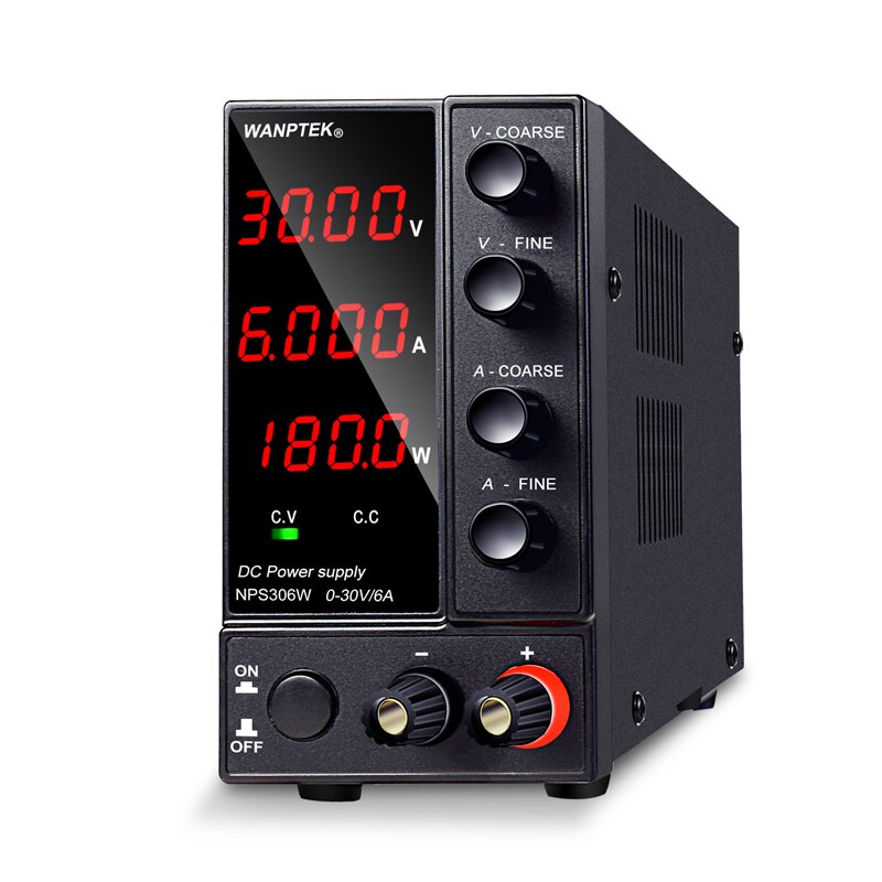 bench dc power supply adjustable 30V 5A 6A four digit lcd display VARIABLE switching power supply source ac 110v 220v 300w 360w