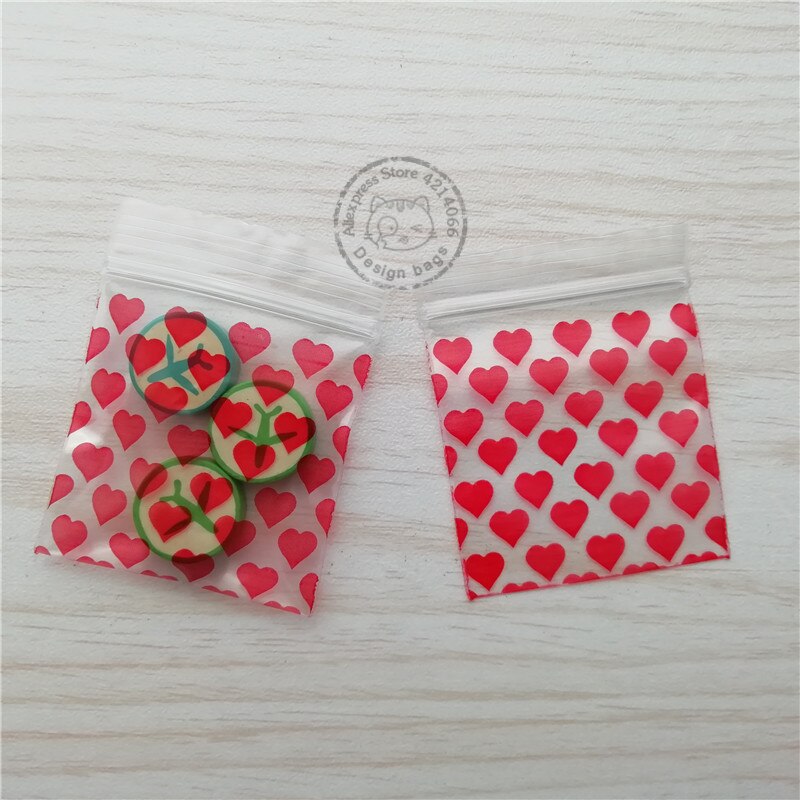 175175 Liefde Hart Mini Ziplock Zak 1.75 &quot;X 1.75&quot; Baggies Ritssluiting Zip Seal Zak 50 100 Stuks m020