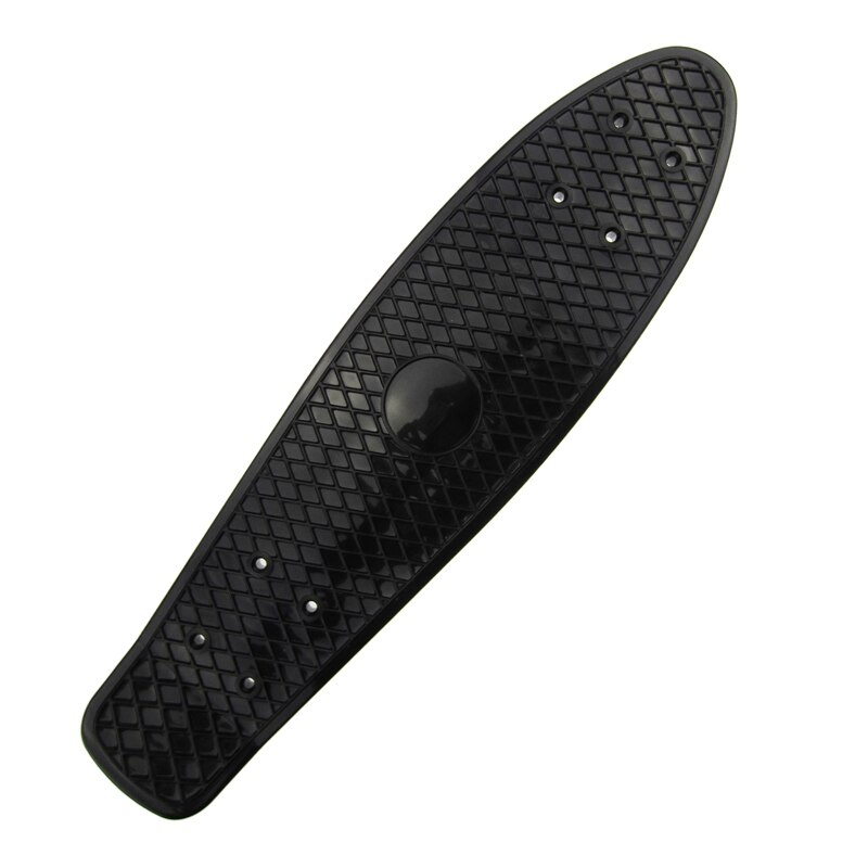 22.5x 6 inch skateboard plastic vis bananen skate board decks voor buitensport vis board antislip deck: Zwart