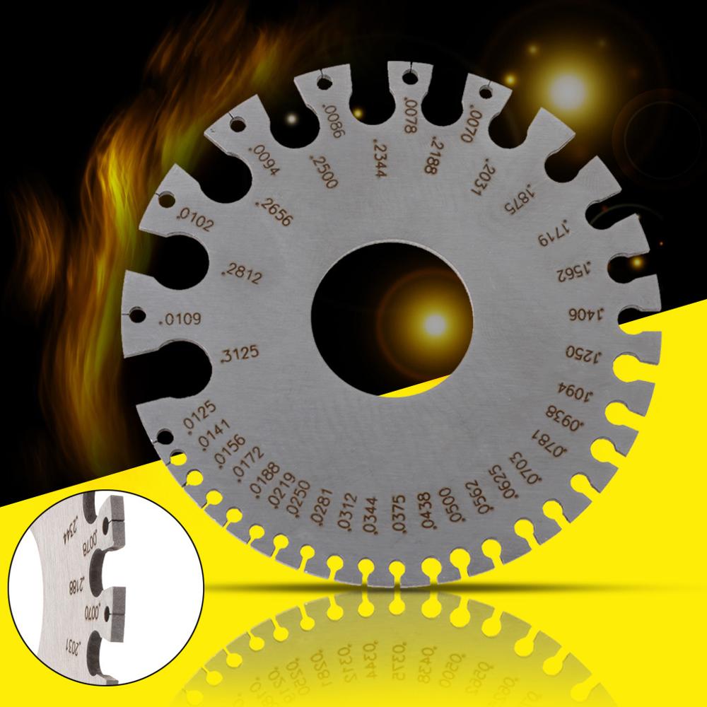 Metal Round SWG Wire Thickness Measurer Tester Ruler Diameter Measuring Gauging Lathe Tool