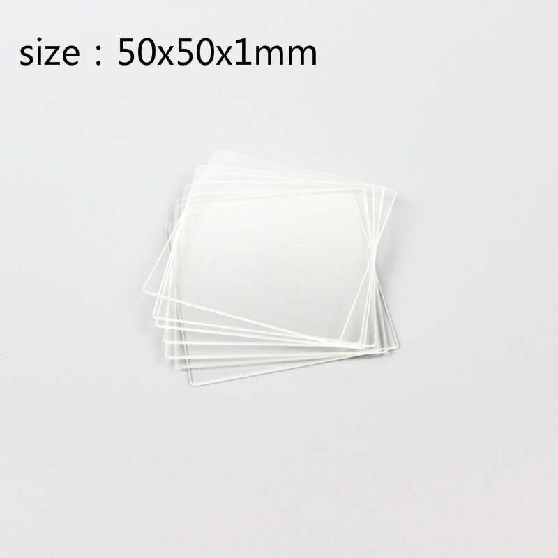 1pcs Fire Resistant Fused Silica Sheet 50mm*50mm*1mm Quartz Glass Square Plate