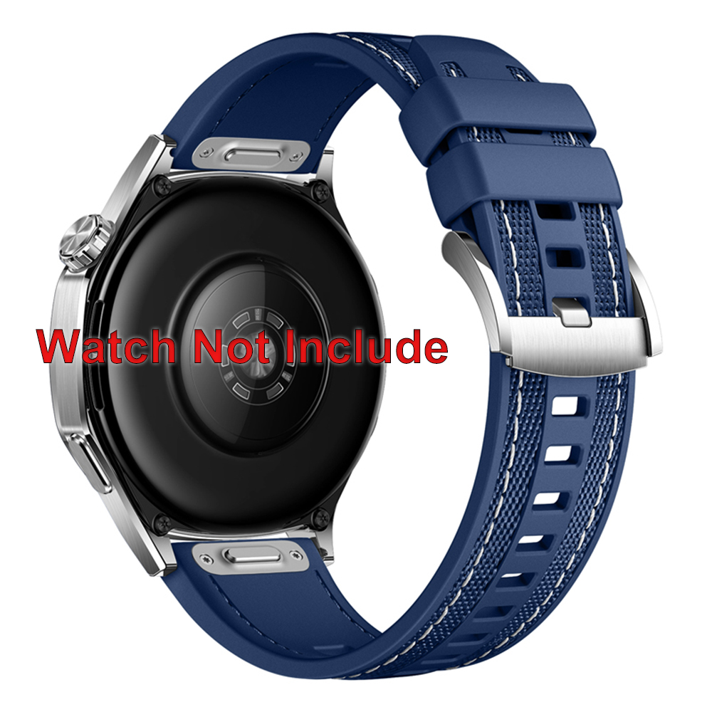 Silikonvävt armband för oneplus watch 2 3 22mm push-on armband för oneplus watch 3/2/2r 22mm män kvinnor armband: Röd svart / 16mm