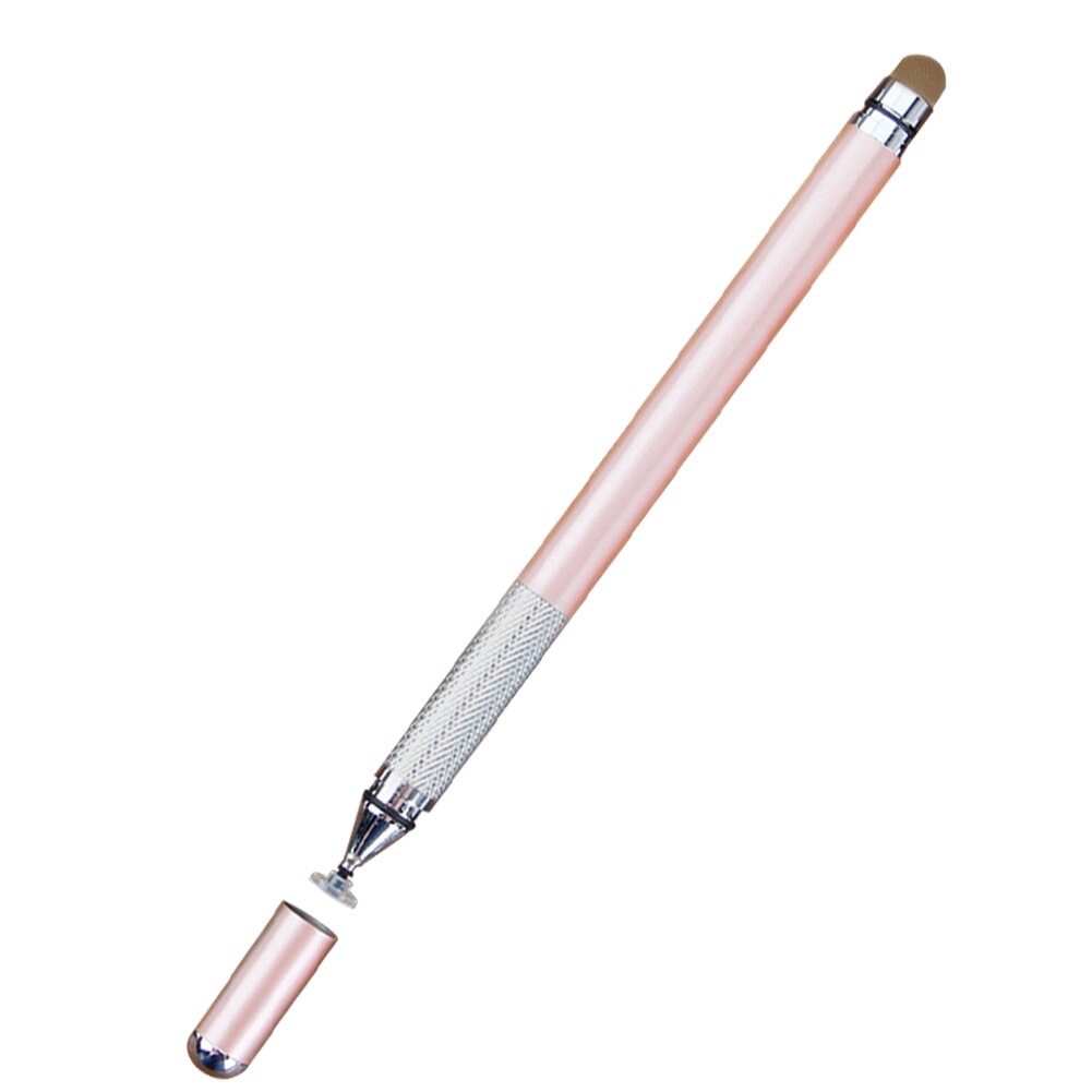 Office smooth touch screen capacitive portable multi-purpose universal 2 in 1 suction cup drawing writing metal stylus pen