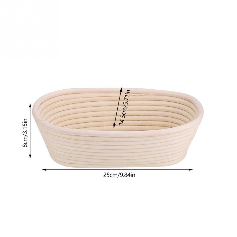 Proofing Bread Baskets Dough 4 Sizes Pastry Proving Basket Banneton Brotform Rattan Proofing Food Container Storage Basket: 25x15x8cm