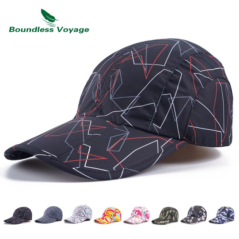 Casquette de Baseball pour hommes et femmes, Voyage sans limite, plage, , séchage rapide, pliable, Sport, respirant, pour l'extérieur: Black