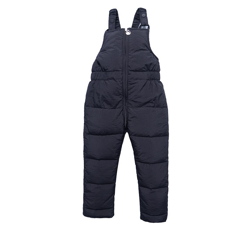 Herfst winter kinderoveralls meisjes jongens&baby's warme winddichte broeken dikker voor kinderen ruien: Zwart / 18m