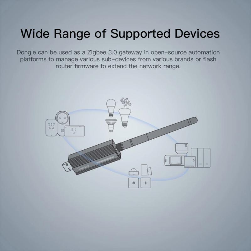 Sonoff Zb Dongle-P Usb Dongle Plus Zigbee 3.0 Draadloze Zigbee Gateway Analyzer Zigbee2MQTT Usb Interface Capture Met Antenne