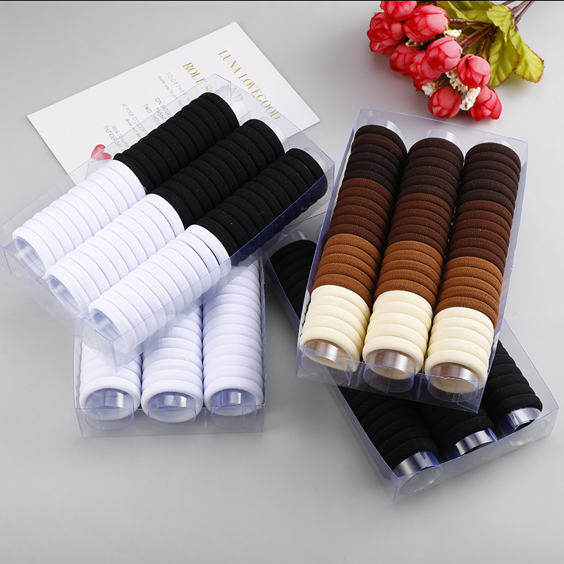 66 st/lot 3cm färgglada nylonringar flickor knasiga hårband haar håraccessoarer barn gummiband elastiska pannband