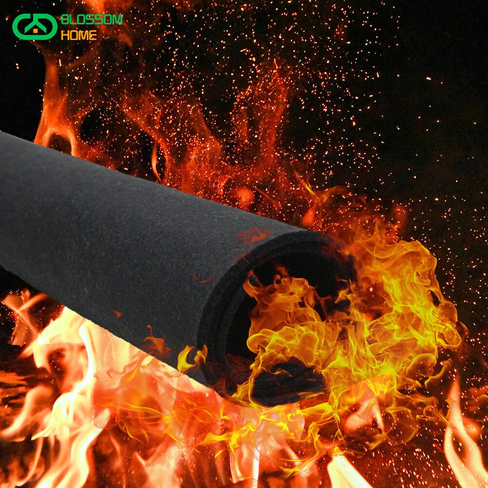 100X100Cm Carbon Fiber Isolatie Deken Hoge Temperatuur Isolatie Fire Deken Aluminiumfolie Zwarte Katoenen Brandwerende Deken
